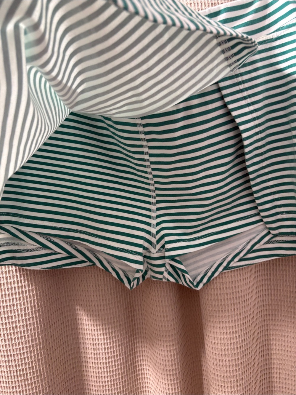 Free People Green & White Striped Skort - Picture 4 of 8